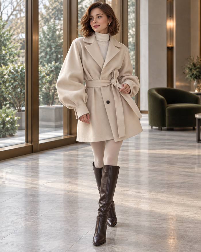 Mid-Length Wool Coat