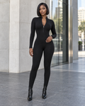 Zip-Up Pullover Jumpsuit