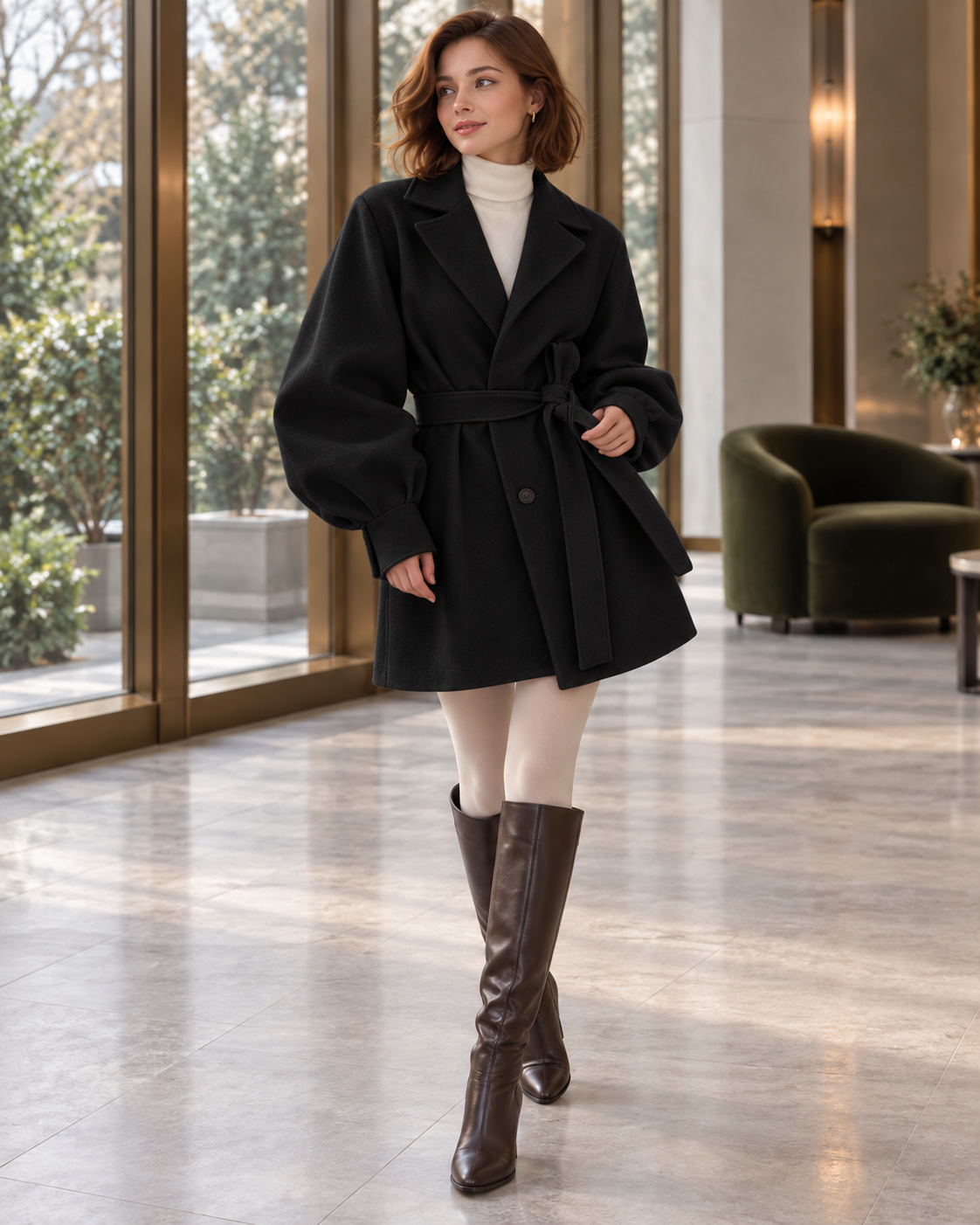 Mid-Length Wool Coat